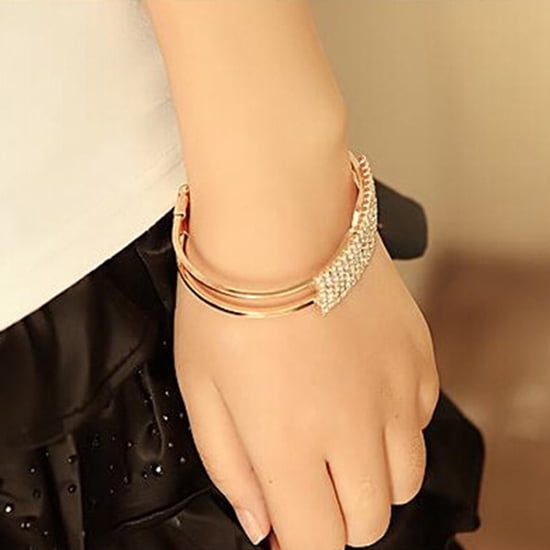 Punk Women Elegant Stainless Steel Scrub Wristband Charm Bangle Bracelet Gifts Punk Women Elegant Stainless Steel Scrub Wristband Charm Bangle Bracelet Gifts